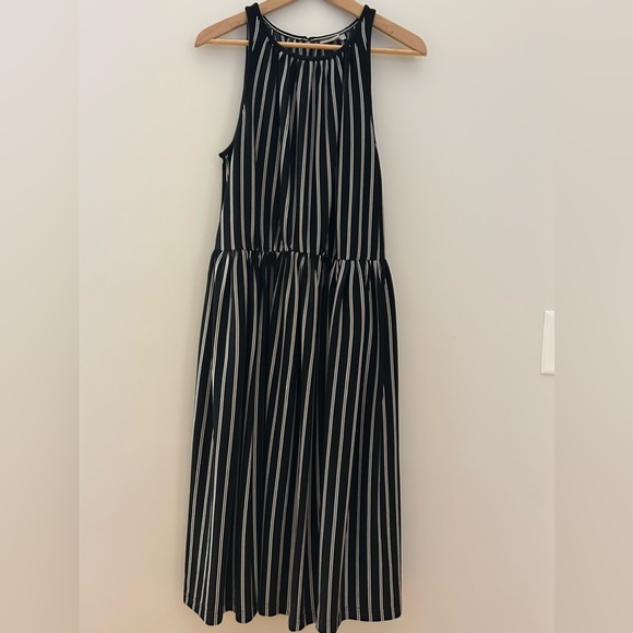 eshakti Dresses & Skirts - eShakti Black and White Striped Sleeveless Dress, Size Large 12 NWOT